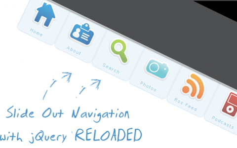 精美的滑出式水平导航特效