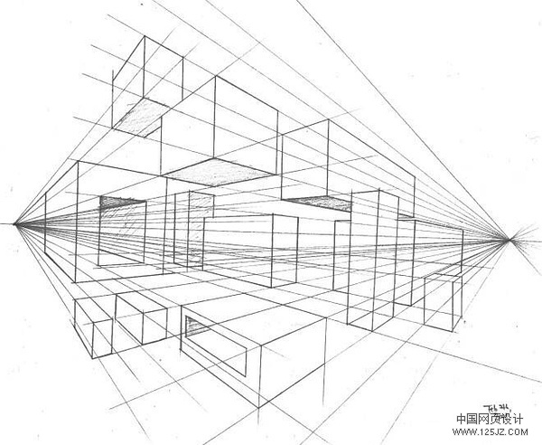1秒学会两点透视绘图技巧