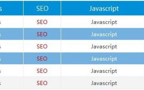 3种纯CSS/jquery实现的表格隔行变色，鼠标悬停：hover变色效果