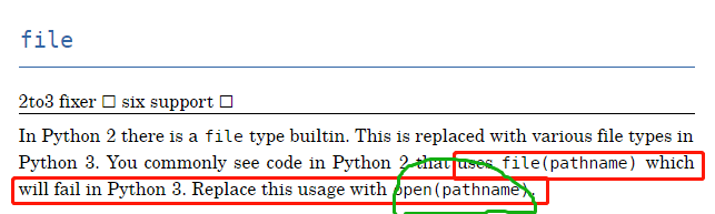 Undefined variable: file   python3不再支持file函数