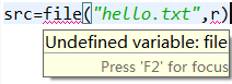 Undefined variable: file   python3不再支持file函数