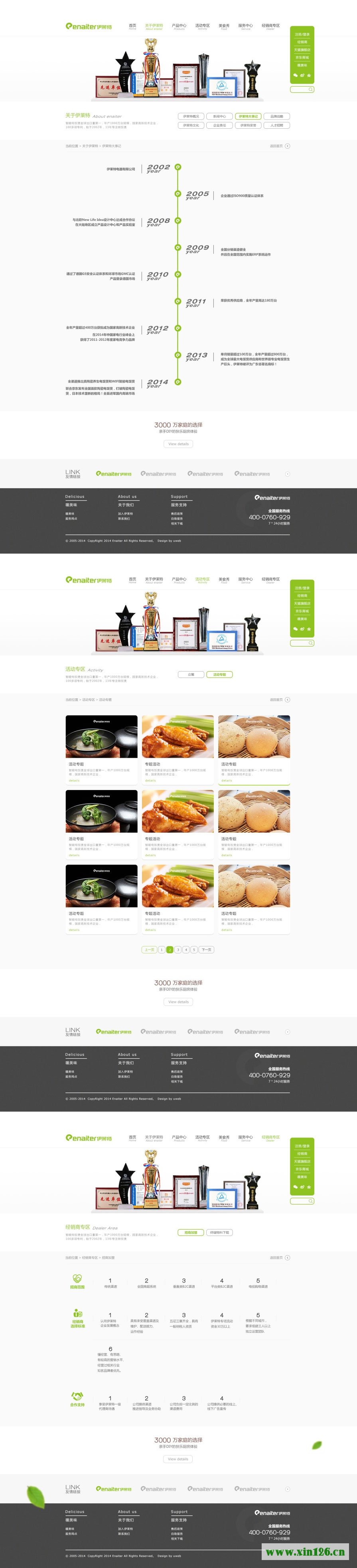 2套简约漂亮的绿色网站页面设计欣赏