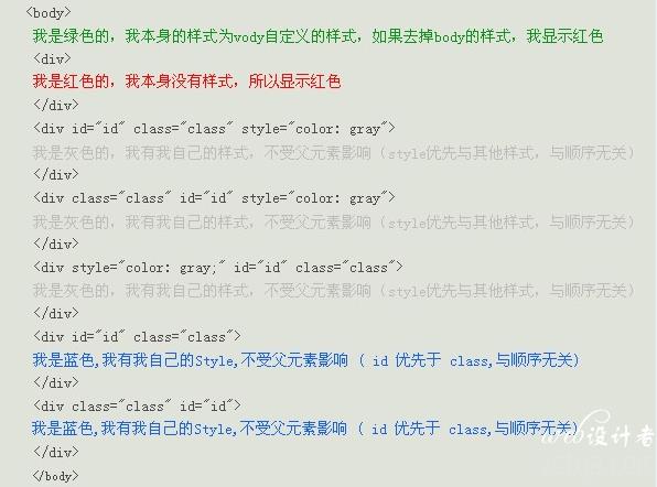 css中id和class的优先级问题，与顺序无关