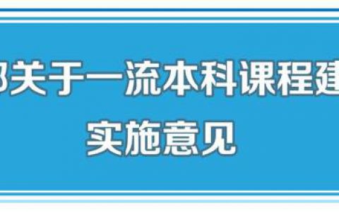 国家级一流本科课程建设工作网