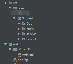 JSP三层架构开发学生管理系统源码-dao、entity、service、servlet