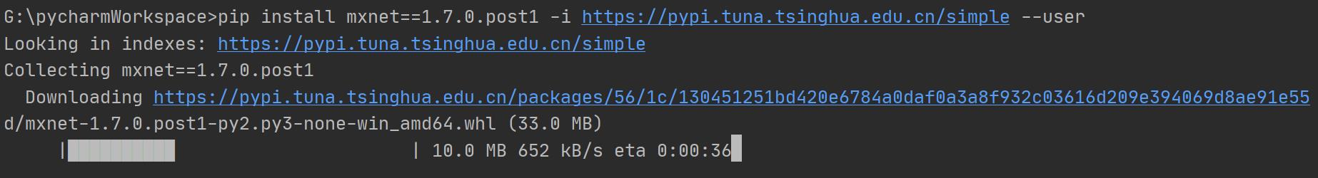 MXNet安装与常见问题解决：Encountered error while trying to install package